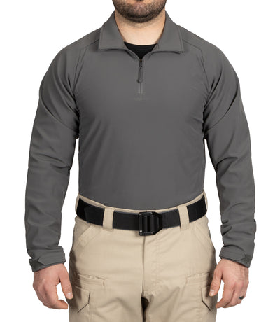 Front of Men's Pro Duty Pullover in Wolf Grey