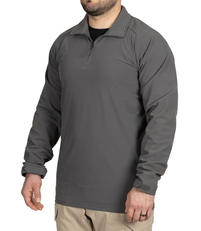 Front of Men's Pro Duty Pullover in Wolf Grey