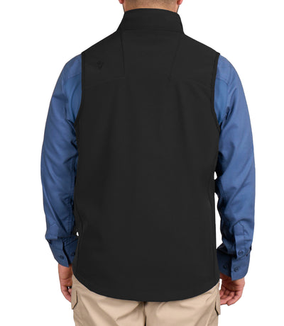 Back of Men's Tactix Softshell Vest in Black