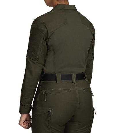 Side of Women's Defender Shirt in OD Green