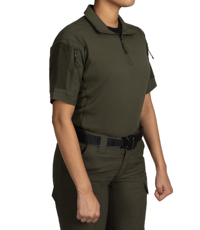 Front of Women's V2 Responder SS Shirt in OD Green