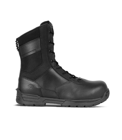 Right Side of Men's Safety Toe Side-Zip Duty Boot in Black