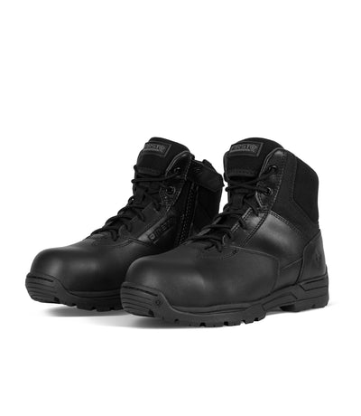 Pair of Women's 6" Safety Toe Side-Zip Duty Mid in Black