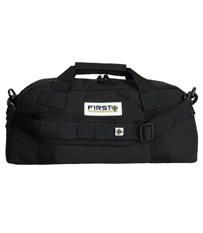 Front of V2 Duffle Bag 17in in Black