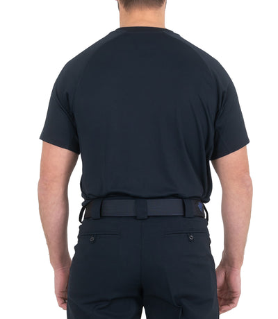 Back of Men’s Performance Short Sleeve T-Shirt in Midnight Navy