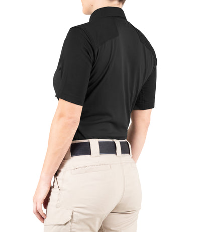 Side of Women's V2 Pro Performance Short Sleeve Shirt in Black