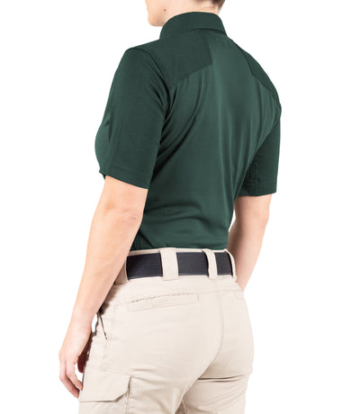 Side of Women's V2 Pro Performance Short Sleeve Shirt in Spruce Green