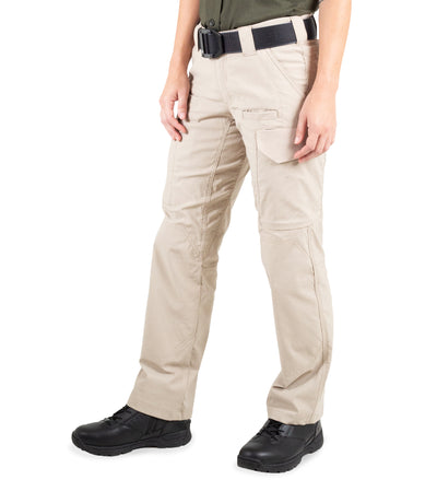 Side of Women's V2 Tactical Pants in Khaki