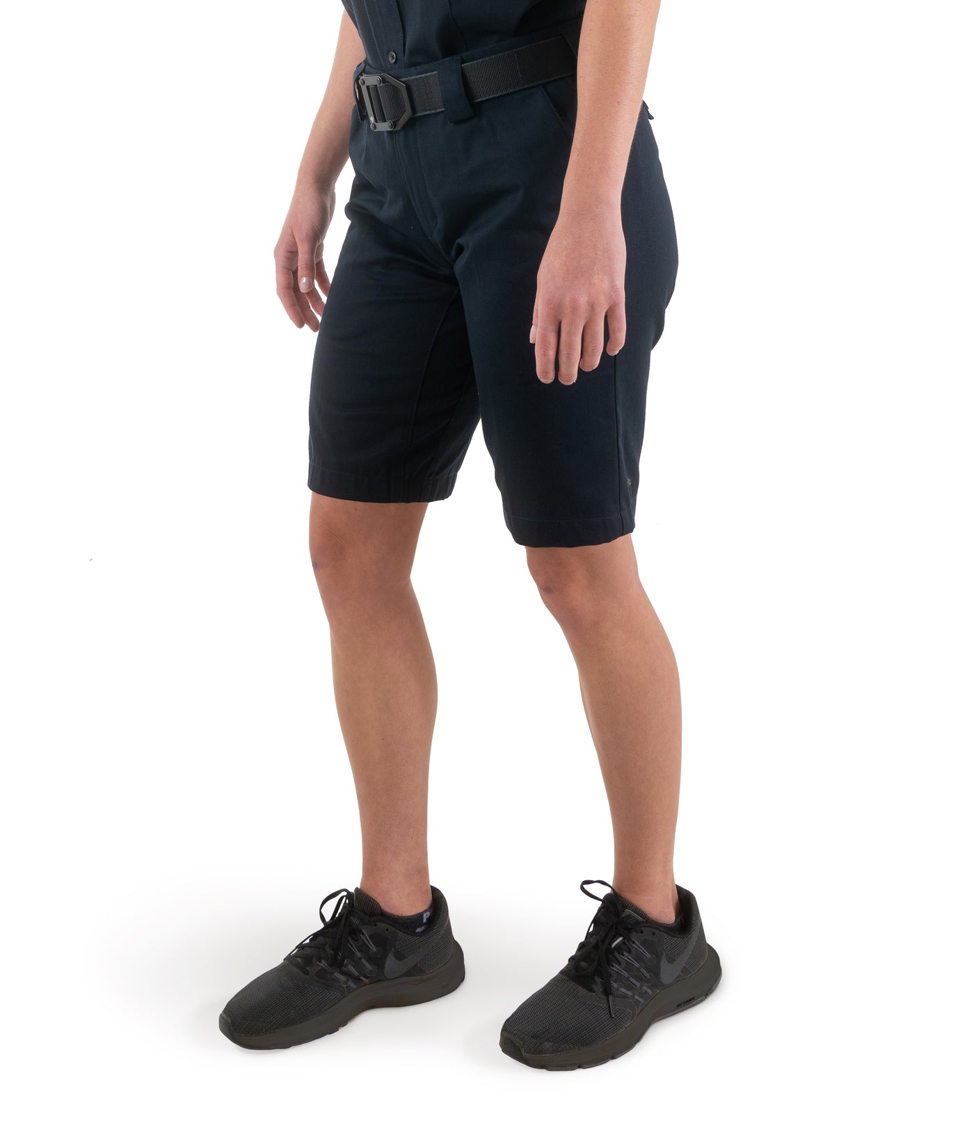 Side of Women's Cotton Station Short in Midnight Navy