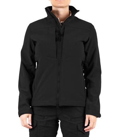 Front of Women’s Tactix Softshell Jacket in Black