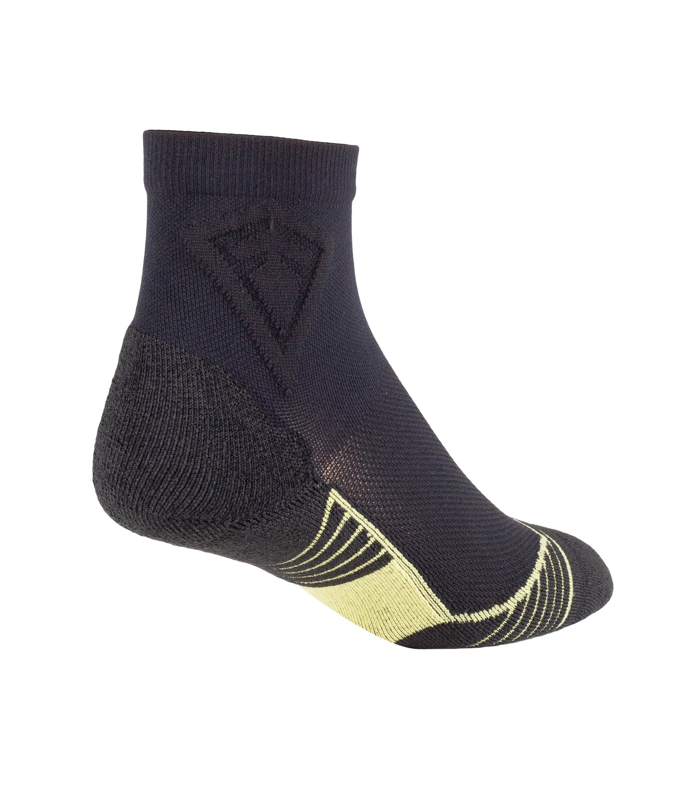 Back of Advanced Fit Low Cut Sock in Black