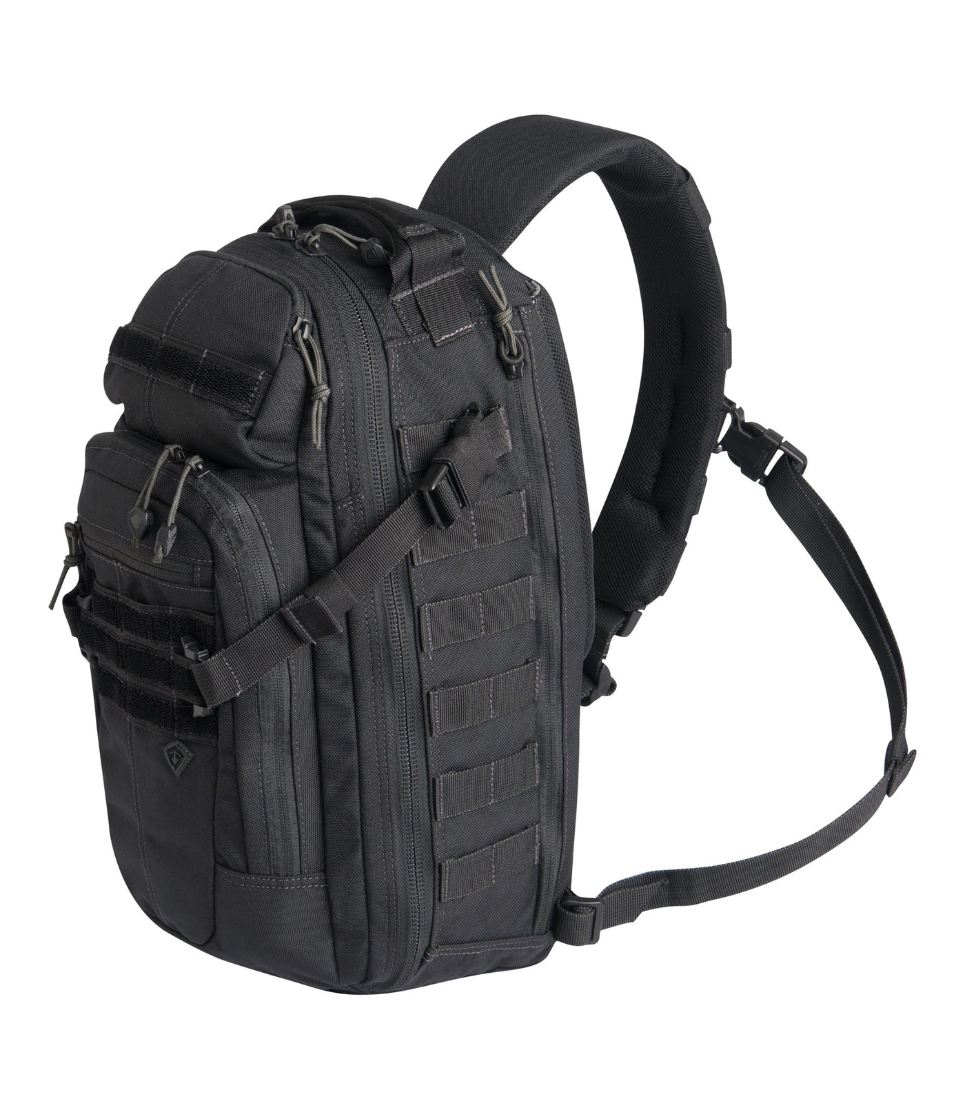 Front of Crosshatch Sling Pack 19L in Black