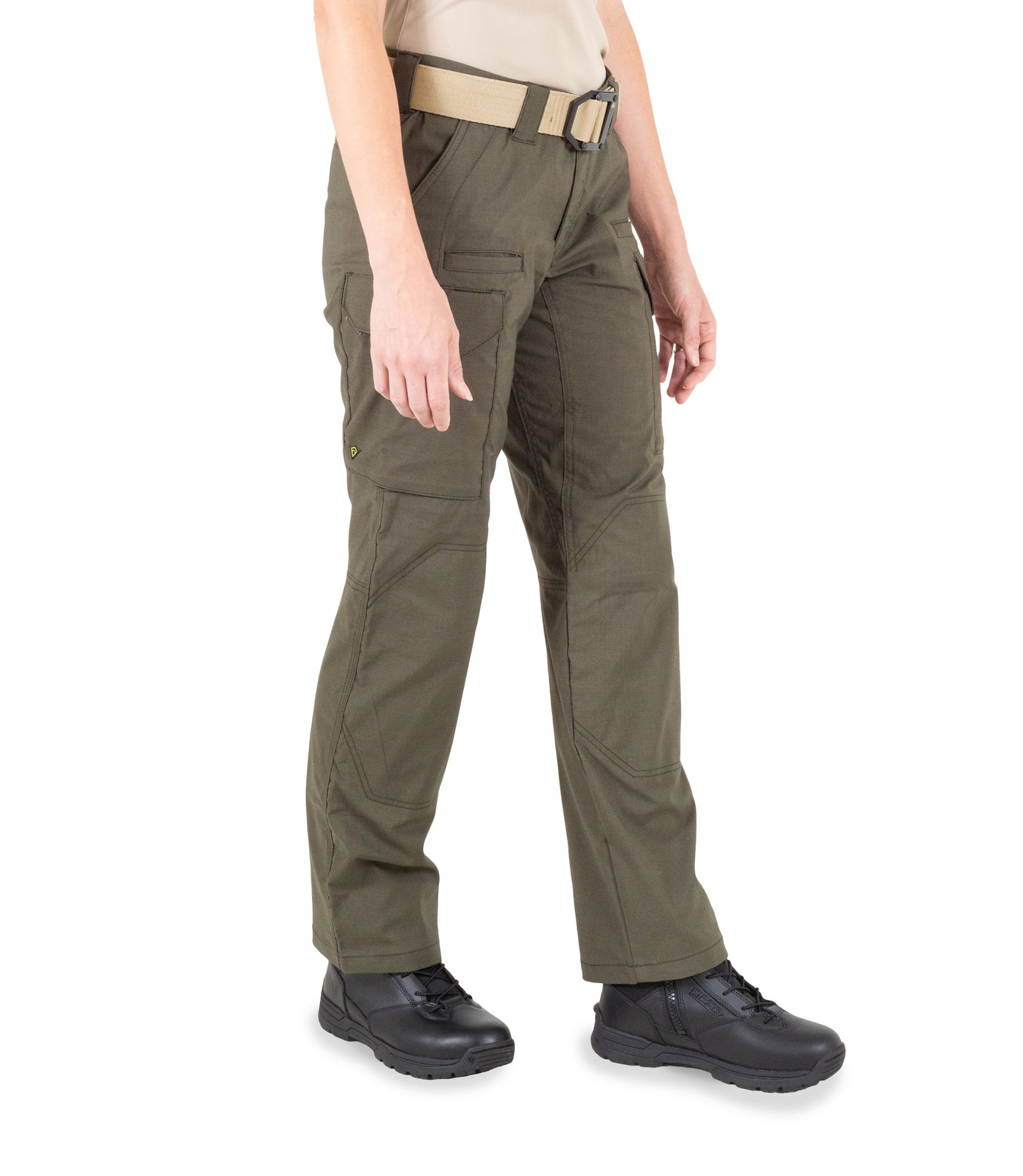 Side of Women's V2 Tactical Pants in OD Green